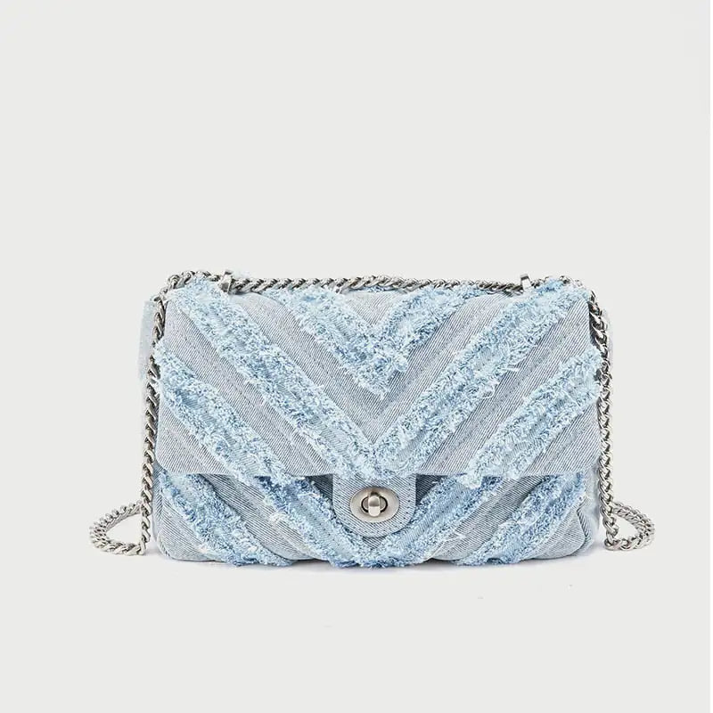 Denim Chain Bag